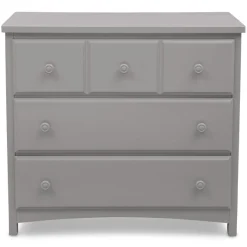 Dressers & Changing Tables|Dressers*Delta Children 3 Drawer Dresser with Interlocking Drawers Grey (026)
