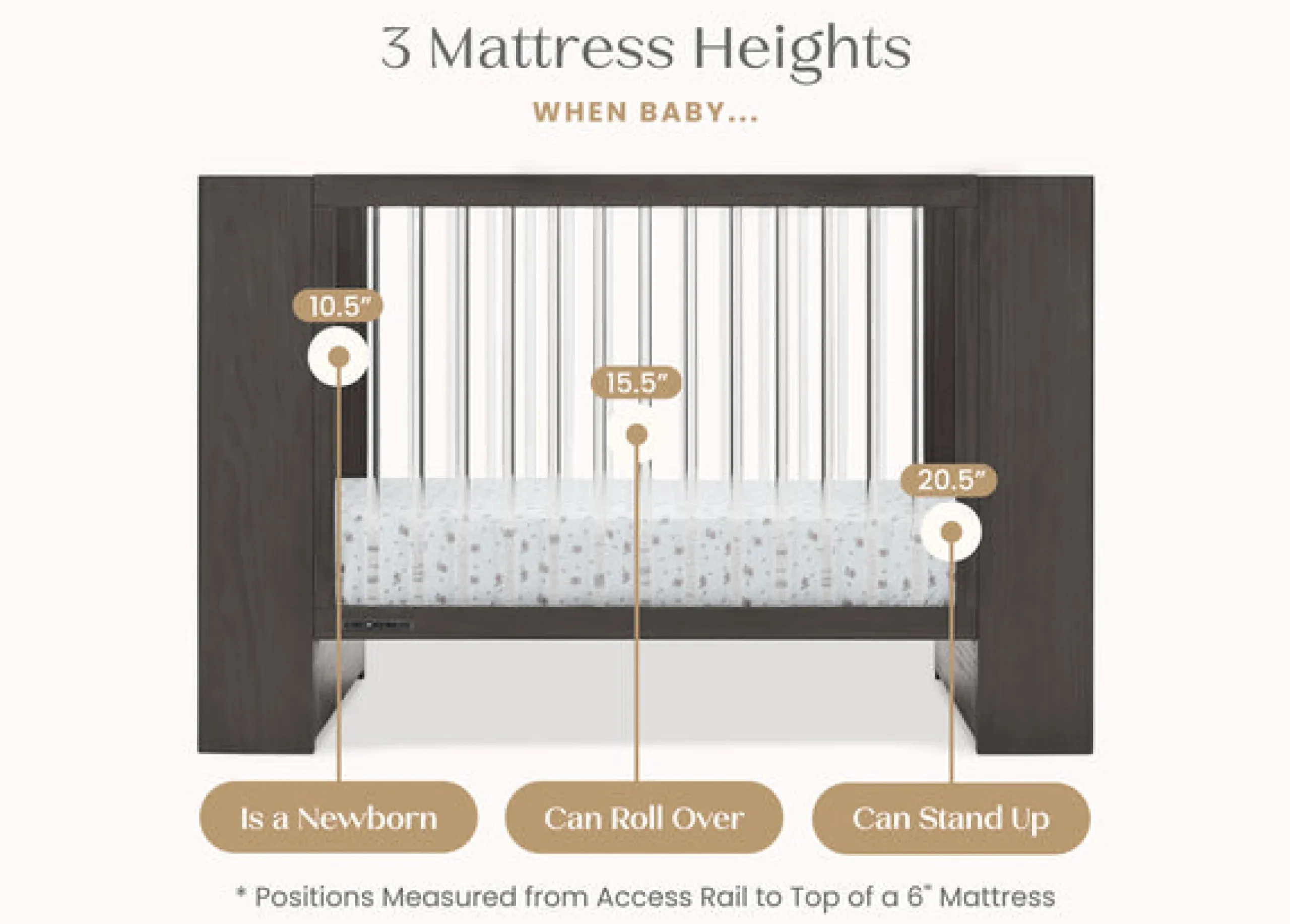 Baby Cribs*Delta Children Aerin 4-in-1 Convertible Crib Rustic Grey (084)