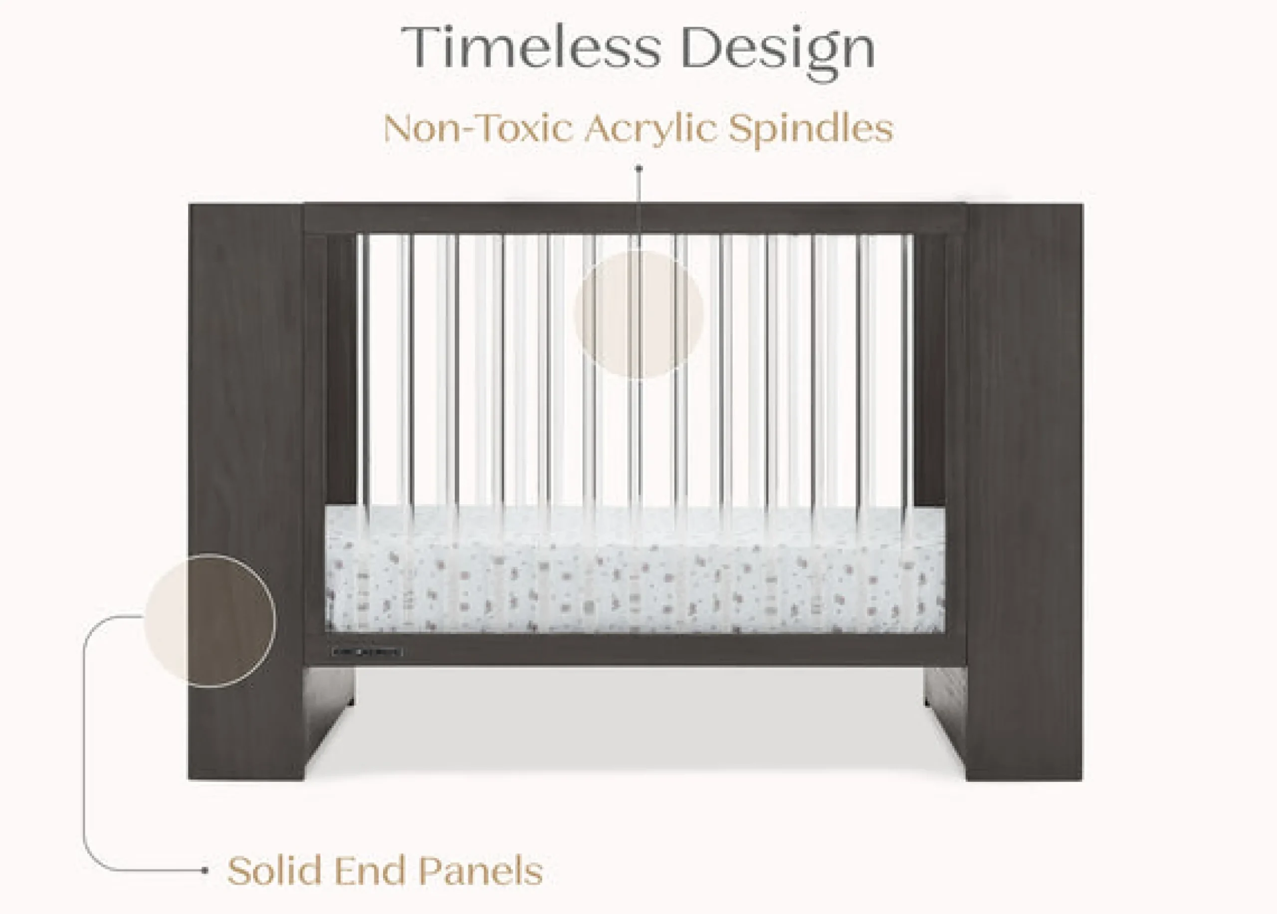 Baby Cribs*Delta Children Aerin 4-in-1 Convertible Crib Rustic Grey (084)