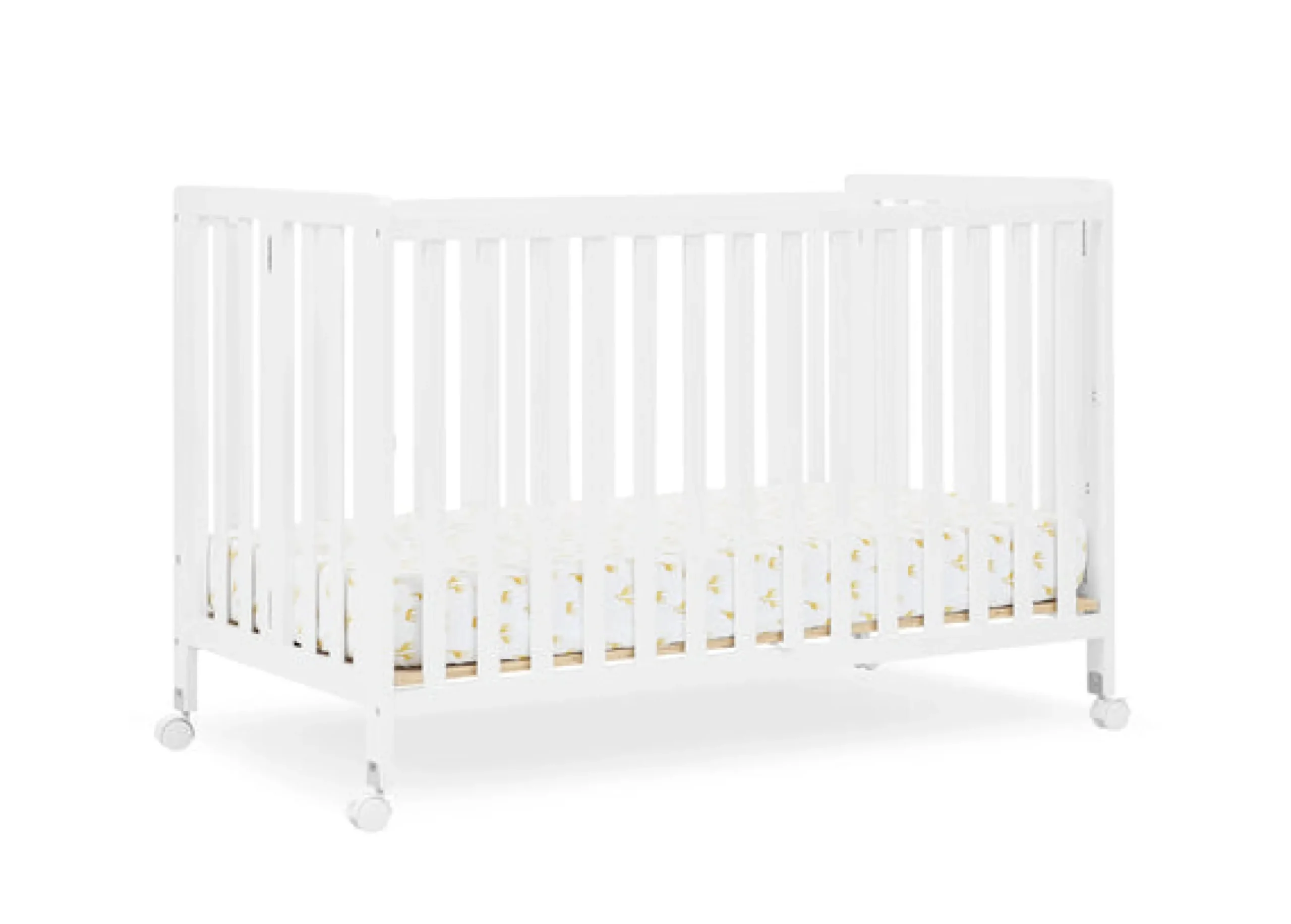 Baby Cribs*Simmons Kids Aria Full Size Portable Folding Crib Bianca White (130)
