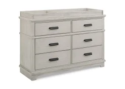 Dressers & Changing Tables|Dressers*Simmons Kids Asher 6 Drawer Dresser with Changing Top and Interlocking Drawers