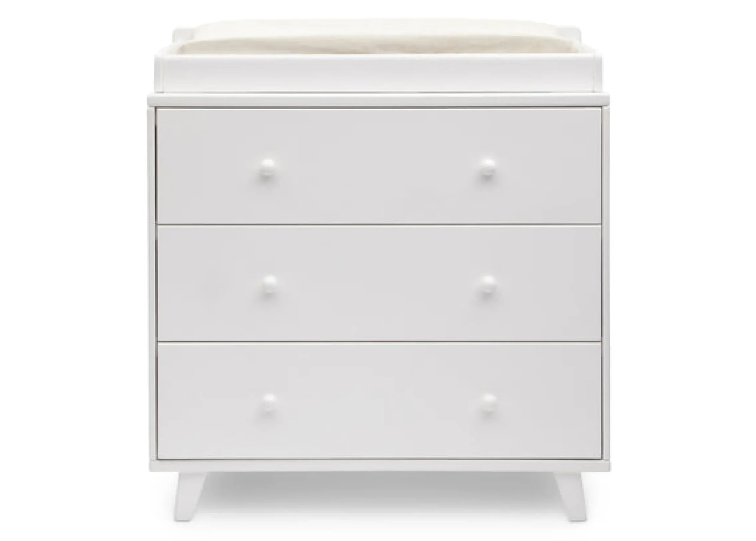 Dressers & Changing Tables|Dressers*Delta Children Ava 3 Drawer Dresser with Changing Top and Interlocking Drawers White (100)
