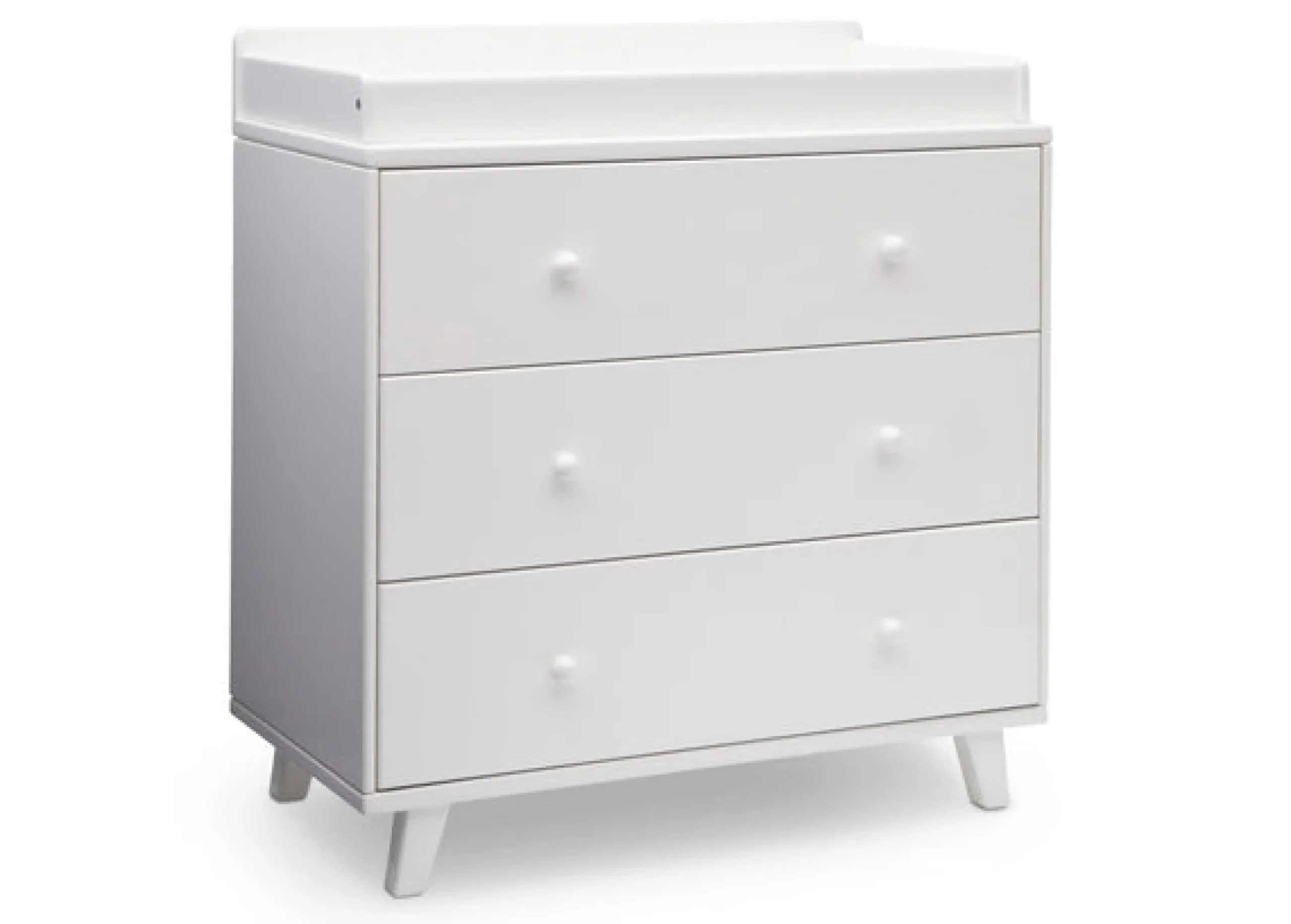 Dressers & Changing Tables|Dressers*Delta Children Ava 3 Drawer Dresser with Changing Top and Interlocking Drawers White (100)