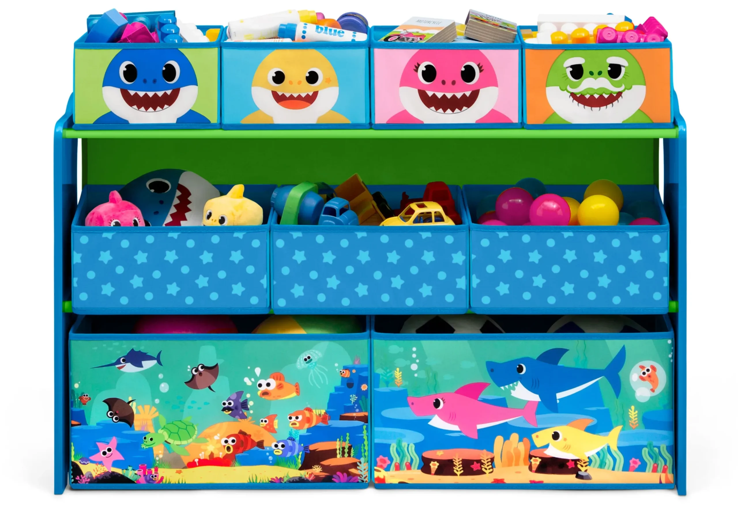Book & Toy Storage|Toy Storage & Bookcases*Delta Children Baby Shark Deluxe 9 Bin Design and Store Toy Organizer