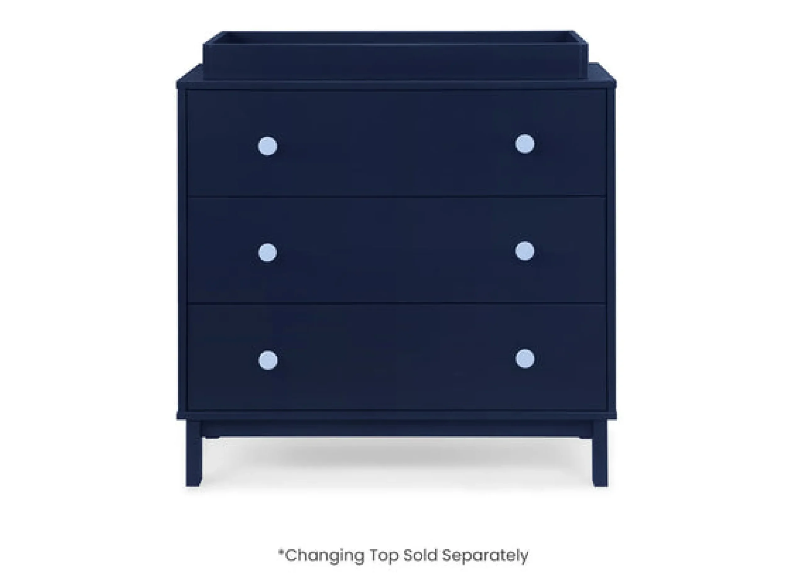 Dressers & Changing Tables|Dressers*babyGap by Delta Children babyGap Legacy 3 Drawer Dresser with Interlocking Drawers Navy with Light Blue (1476)
