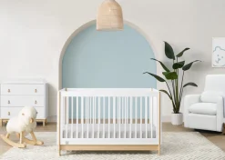 Baby Cribs*babyGap Tate 4-in-1 Convertible Crib Bianca White with Natural (123)