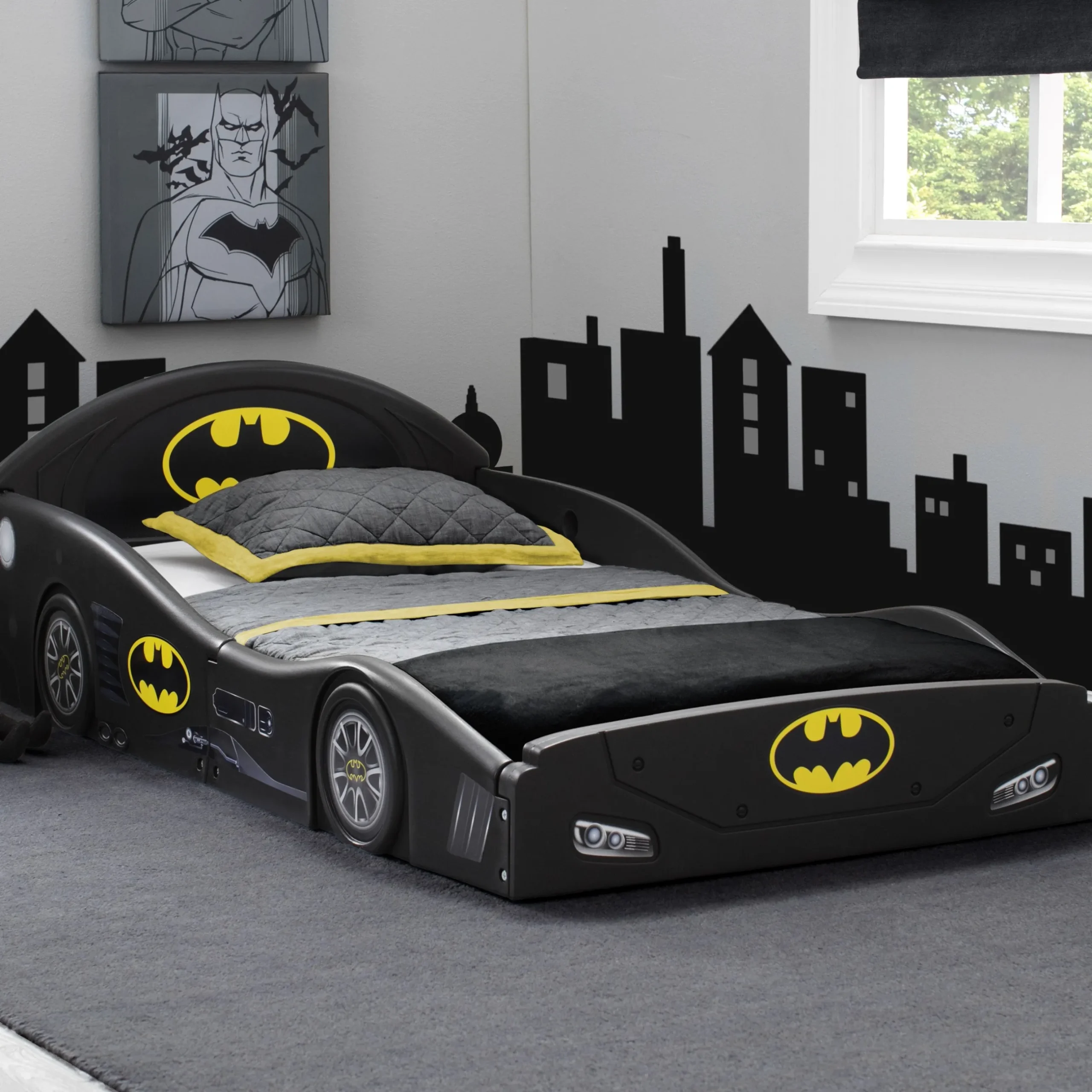 Toddler Beds|Shop By Character*Delta Children Batman Batmobile Plastic Sleep and Play Toddler Bed