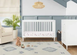 Baby Cribs*Delta Children Bowie 4-in-1 Convertible Crib Bianca White (130)
