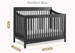Baby Cribs*Delta Children Brooks 6-in-1 Convertible Crib Midnight Grey (1360)