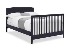Baby Cribs*Delta Children Campbell 6-in-1 Convertible Crib Midnight Grey (1360)