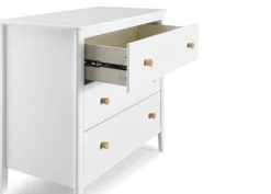 Dressers & Changing Tables|Dressers*Delta Children Casey 3 Drawer Dresser with Interlocking Drawers Bianca White with Natural (123)