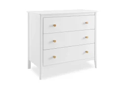 Dressers & Changing Tables|Dressers*Delta Children Casey 3 Drawer Dresser with Interlocking Drawers Bianca White with Natural (123)