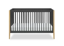 Baby Cribs*Delta Children Casey 6-in-1 Convertible Crib Charcoal Grey with Natural (1410)