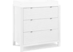 Dressers & Changing Tables|Dressers*Delta Children Cassie 3 Drawer Dresser with Changing Top Bianca White (130)