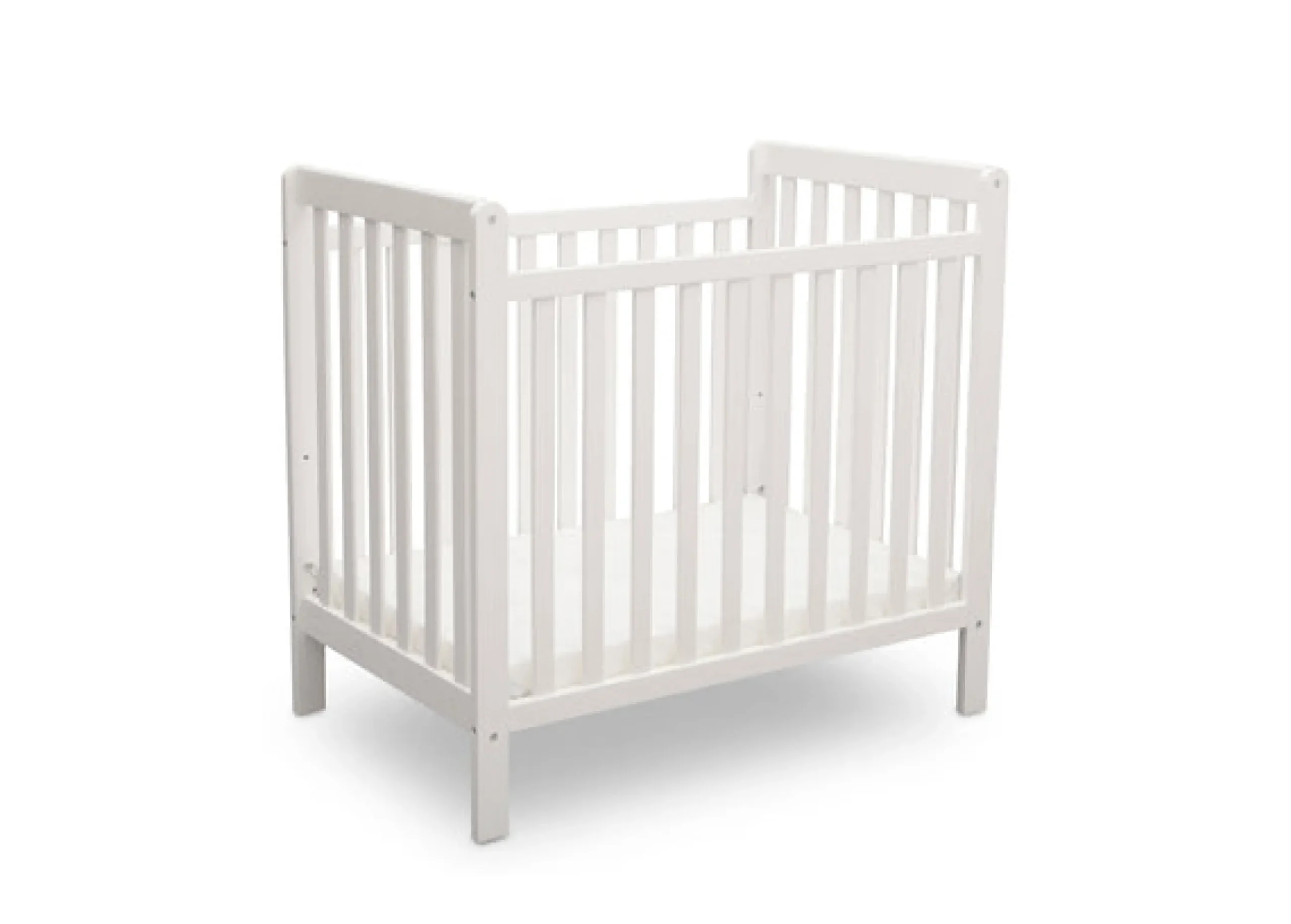 Baby Cribs*Delta Children Classic Mini Crib with 2.75-inch Mattress - Convertible to Twin Bed Bianca White (130)