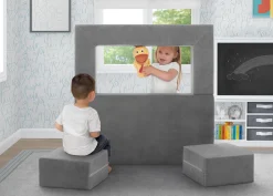 Kids’ Chairs|Play Couches*Delta Children Convertible Sofa and Play Set for Kids and Toddlers Modular Foam Couch and Flip Out Lounger with 2 Ottomans