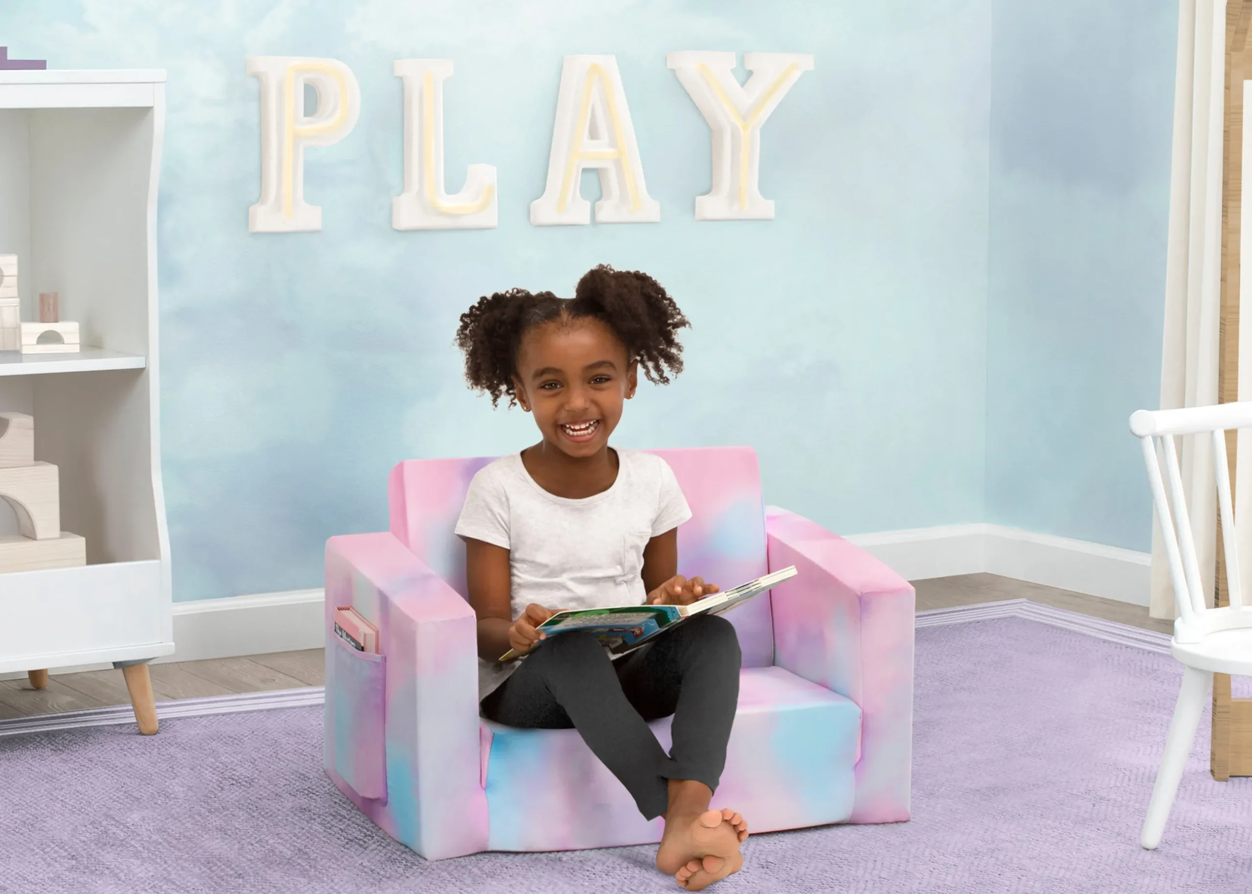 Kids’ Chairs*Delta Children Cozee Flip-Out Chair - 2-in-1 Convertible Chair to Lounger for Kids