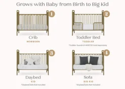 Baby Cribs*Delta Children Darcy 4-in-1 Convertible Metal Crib Melted Bronze (1362)