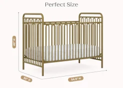 Baby Cribs*Delta Children Darcy 4-in-1 Convertible Metal Crib Melted Bronze (1362)