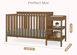 Baby Cribs*Delta Children Ellie 5-in-1 Convertible Crib and Changer Chestnut (836)