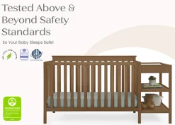 Baby Cribs*Delta Children Ellie 5-in-1 Convertible Crib and Changer Chestnut (836)