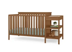 Baby Cribs*Delta Children Ellie 5-in-1 Convertible Crib and Changer Chestnut (836)