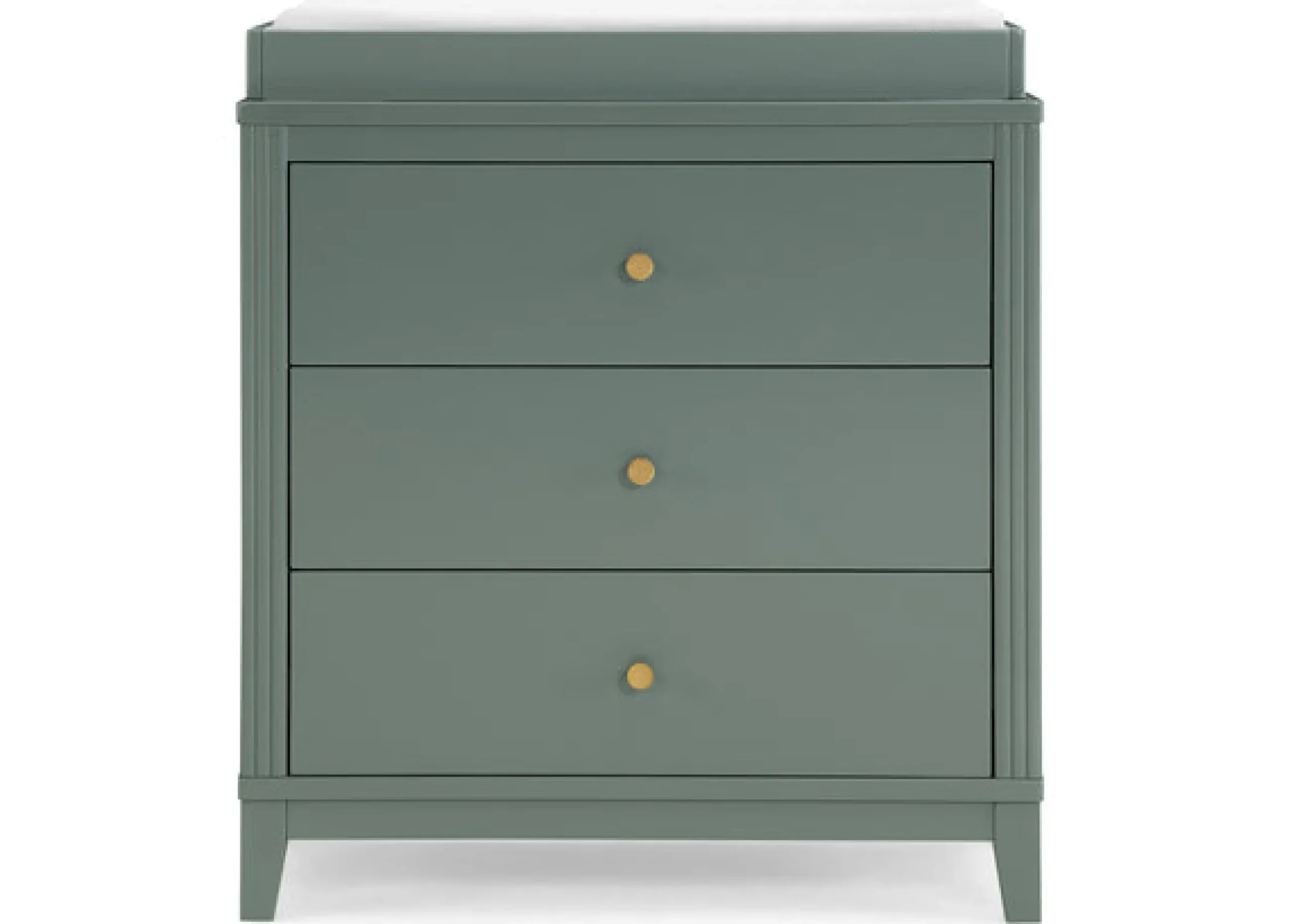 Dressers & Changing Tables|Dressers*Delta Children Eloise 3 Drawer Dresser with Changing Top and Interlocking Drawers Grassy Glen (357)