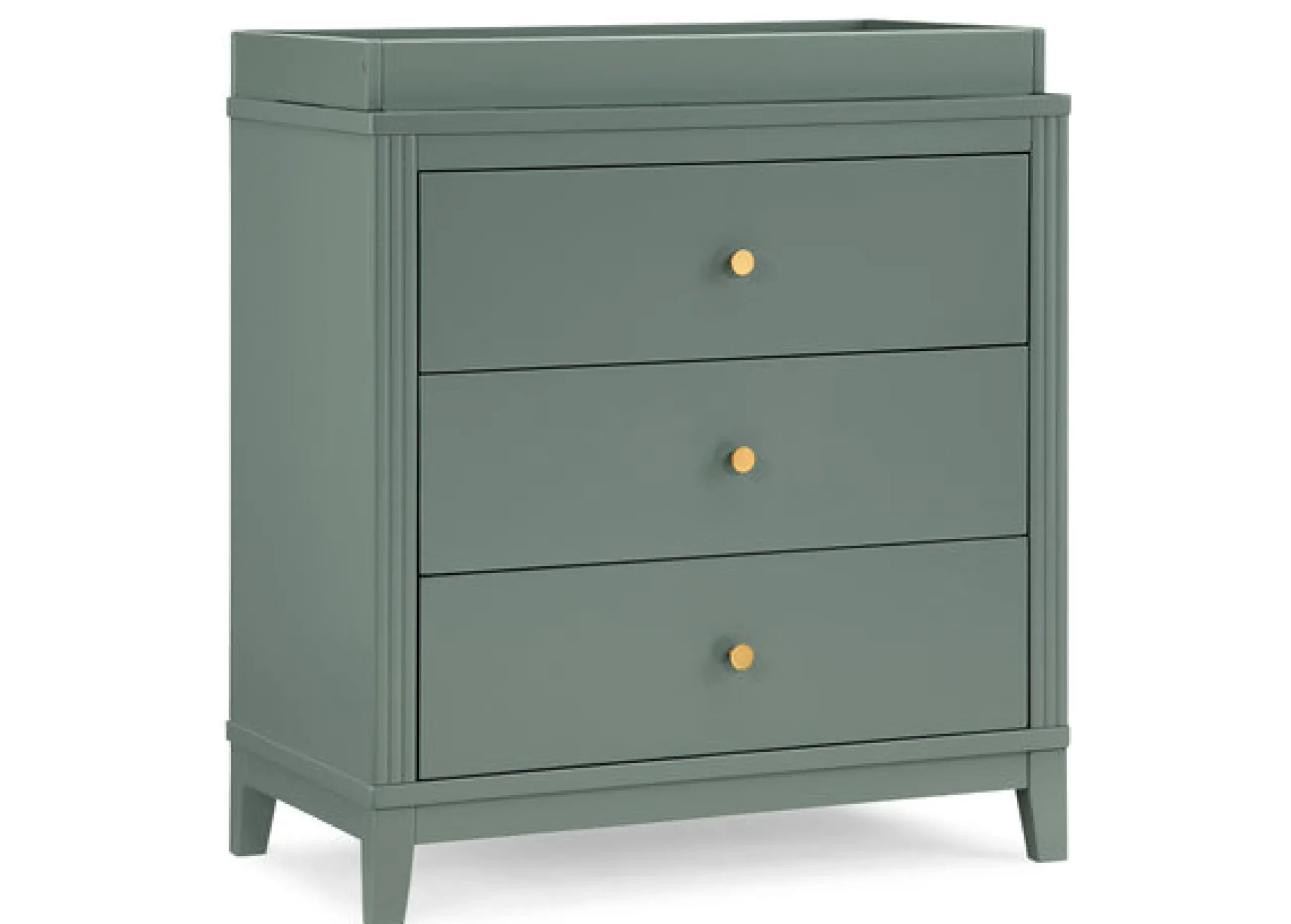 Dressers & Changing Tables|Dressers*Delta Children Eloise 3 Drawer Dresser with Changing Top and Interlocking Drawers Grassy Glen (357)