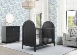 Baby Cribs*Delta Children Eloise 4-in-1 Convertible Crib Midnight Grey (1360)