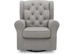 Gliders & Recliners*Delta Children Emerson Nursery Glider Swivel Rocker Chair Dove Grey with Soft Grey (036)
