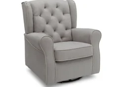 Gliders & Recliners*Delta Children Emerson Nursery Glider Swivel Rocker Chair Dove Grey with Soft Grey (036)