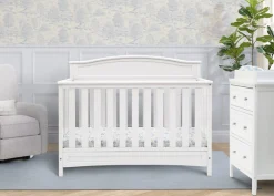 Baby Cribs*Delta Children Emery 4-in-1 Convertible Crib White (100)