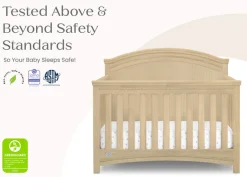Baby Cribs*Simmons Kids Emma Crib 'N' More Natural Sandstone (1544)