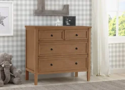 Dressers & Changing Tables|Dressers*Delta Children Epic 3 Drawer Dresser with Interlocking Drawers Chestnut (836)