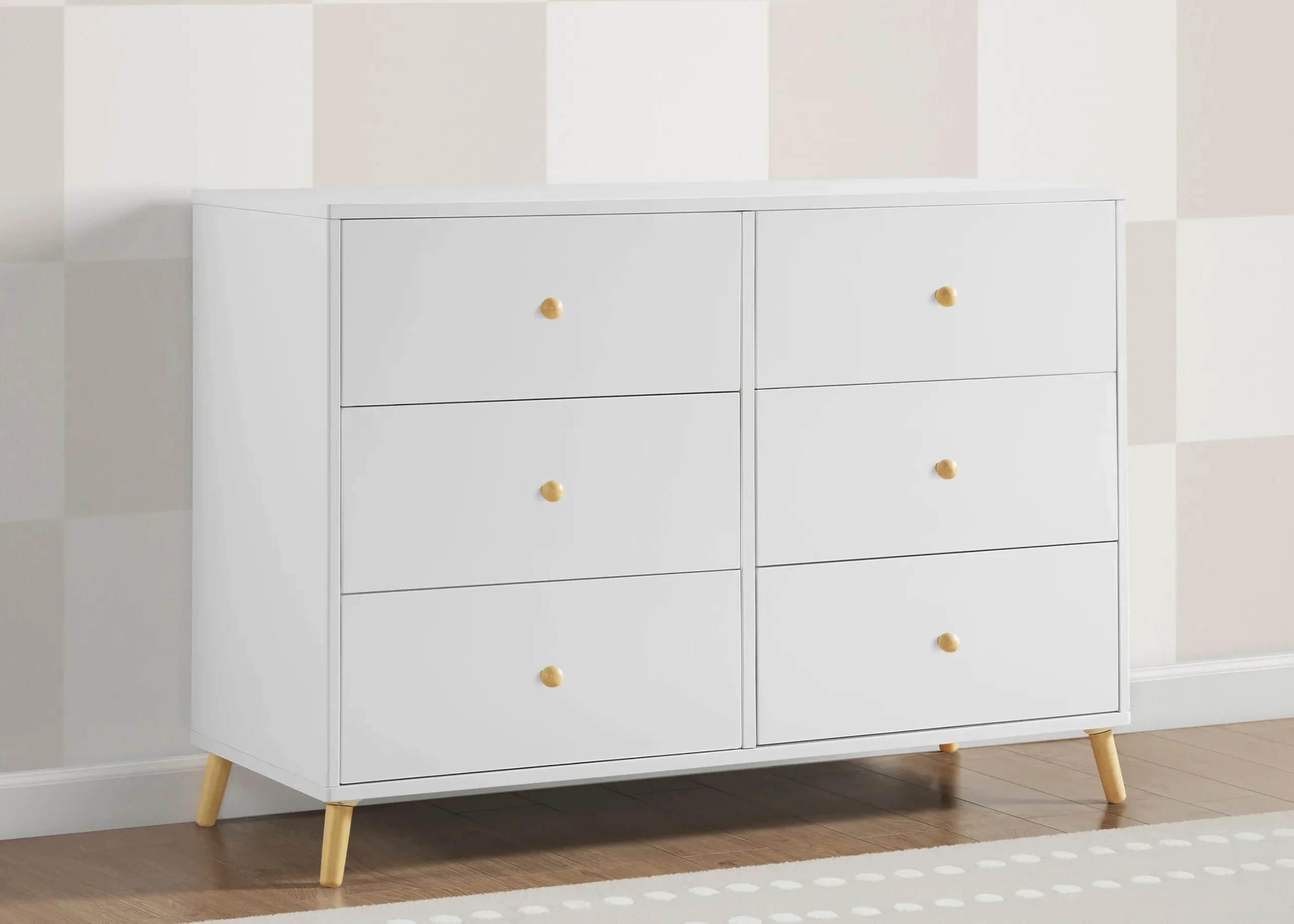 Dressers & Changing Tables|Dressers*Delta Children Essex 6 Drawer Dresser with Interlocking Drawers