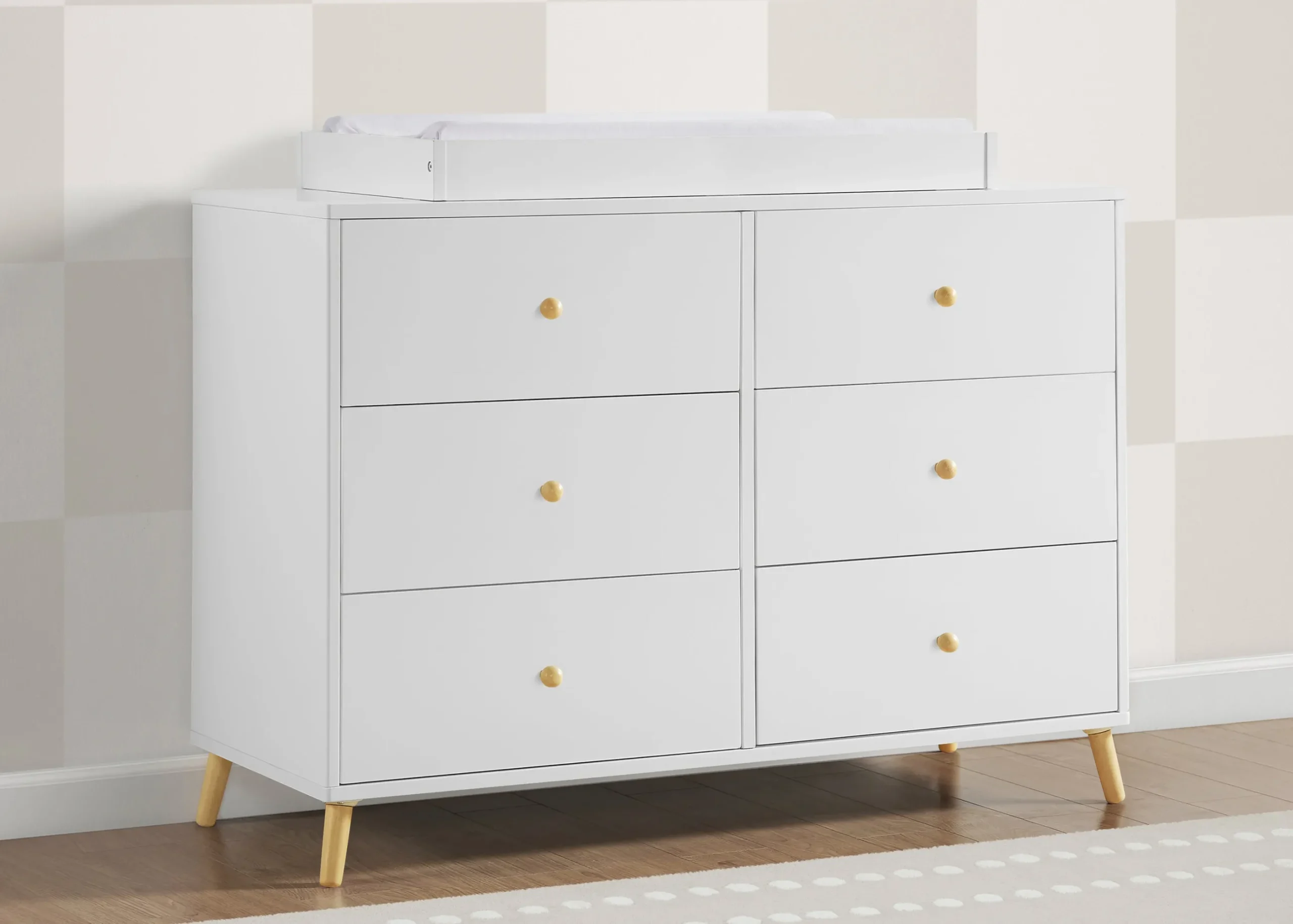 Dressers & Changing Tables|Dressers*Delta Children Essex 6 Drawer Dresser with Interlocking Drawers