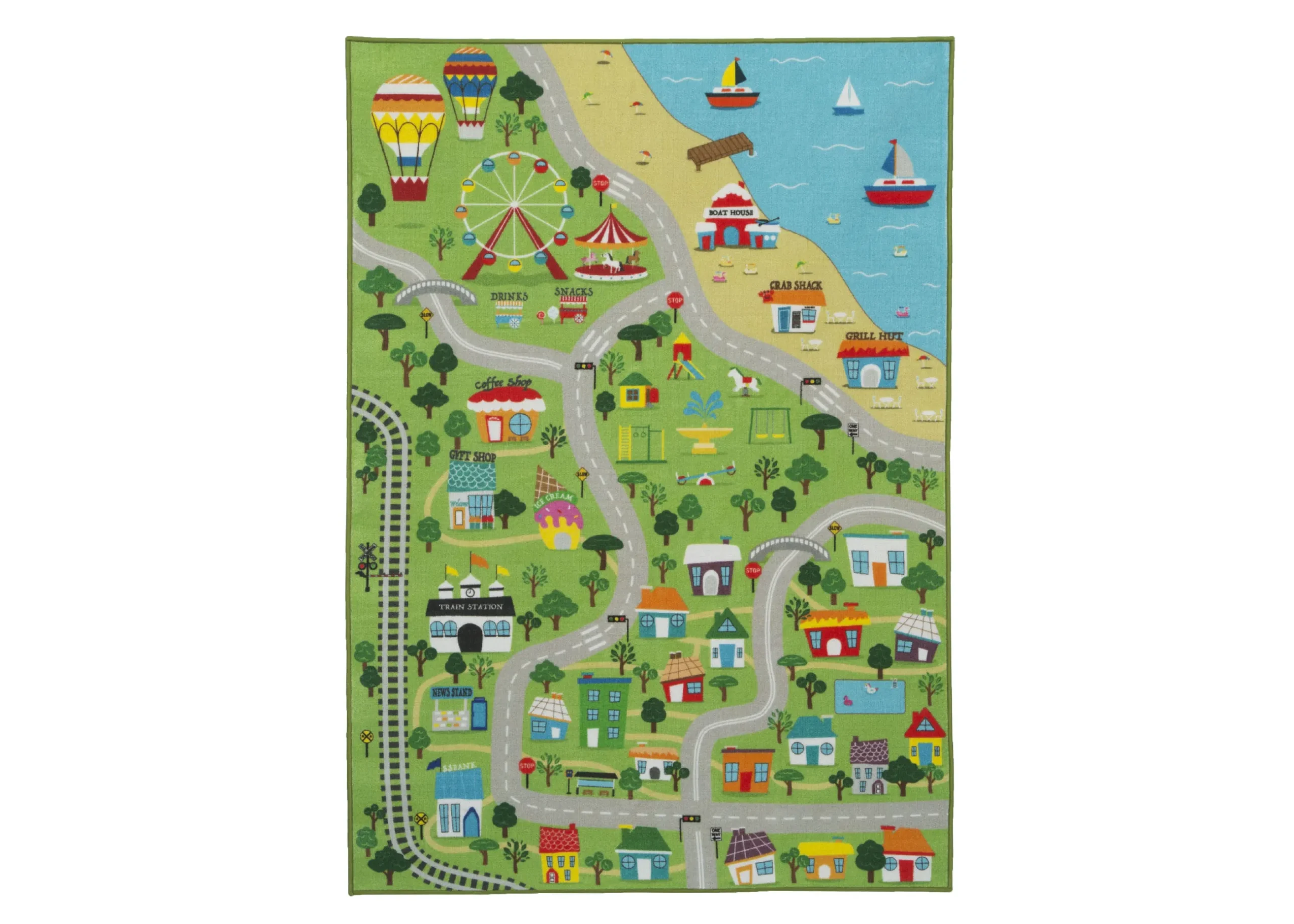 Nursery Accessories|Kids Accessories*Delta Children Extra Large Road Map Activity Rug for Girls and Boys - 78-inch L x 54-inch W