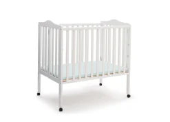 Baby Cribs*Delta Children Folding Portable Mini Baby Crib with 1.5-inch Mattress White (100)