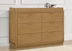 Dressers & Changing Tables|Dressers*Delta Children Forever 6 Drawer Dresser with Interlocking Drawers - Naturals Collection