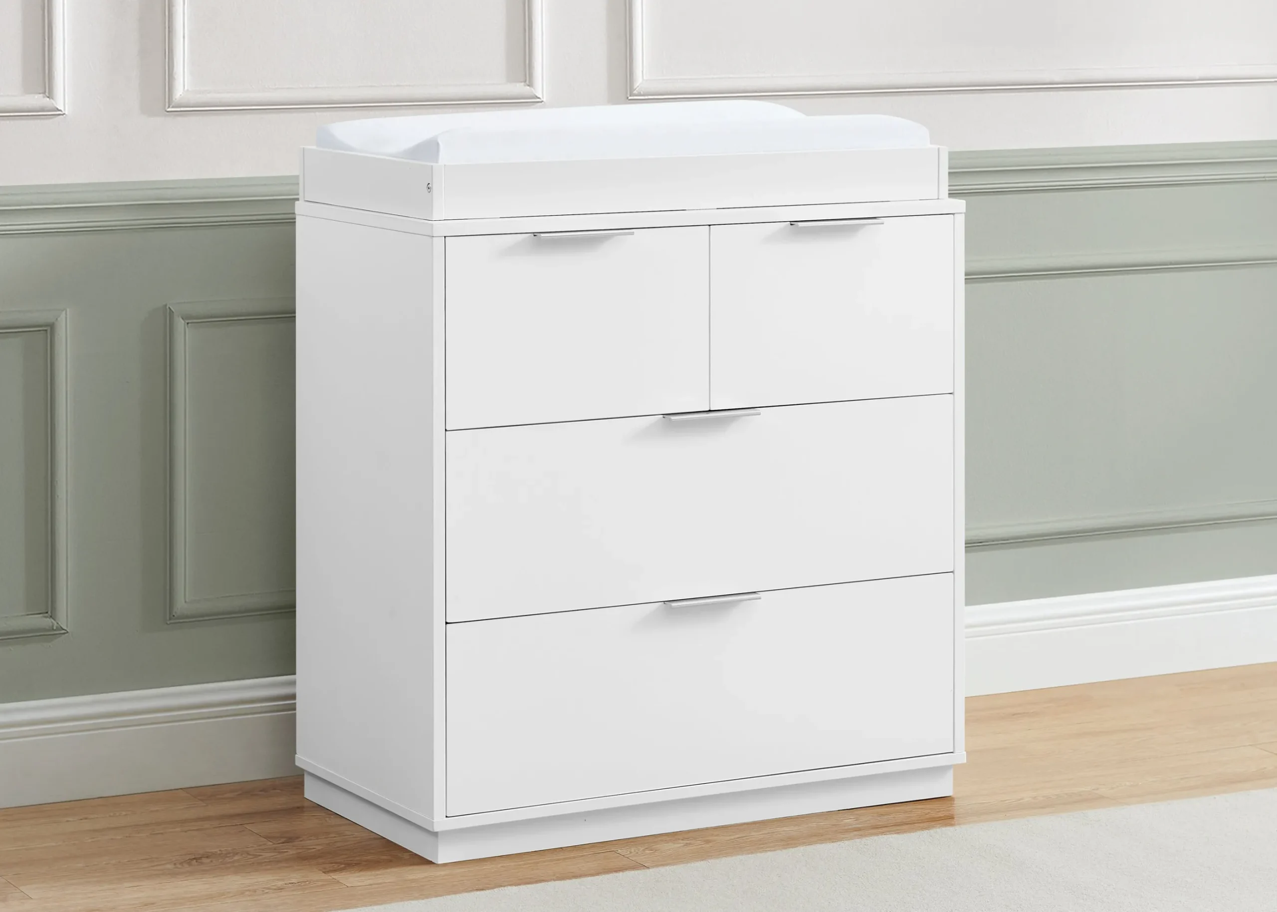 Dressers & Changing Tables|Dressers*Delta Children Forever 4 Drawer Dresser with Changing Top and Interlocking Drawers