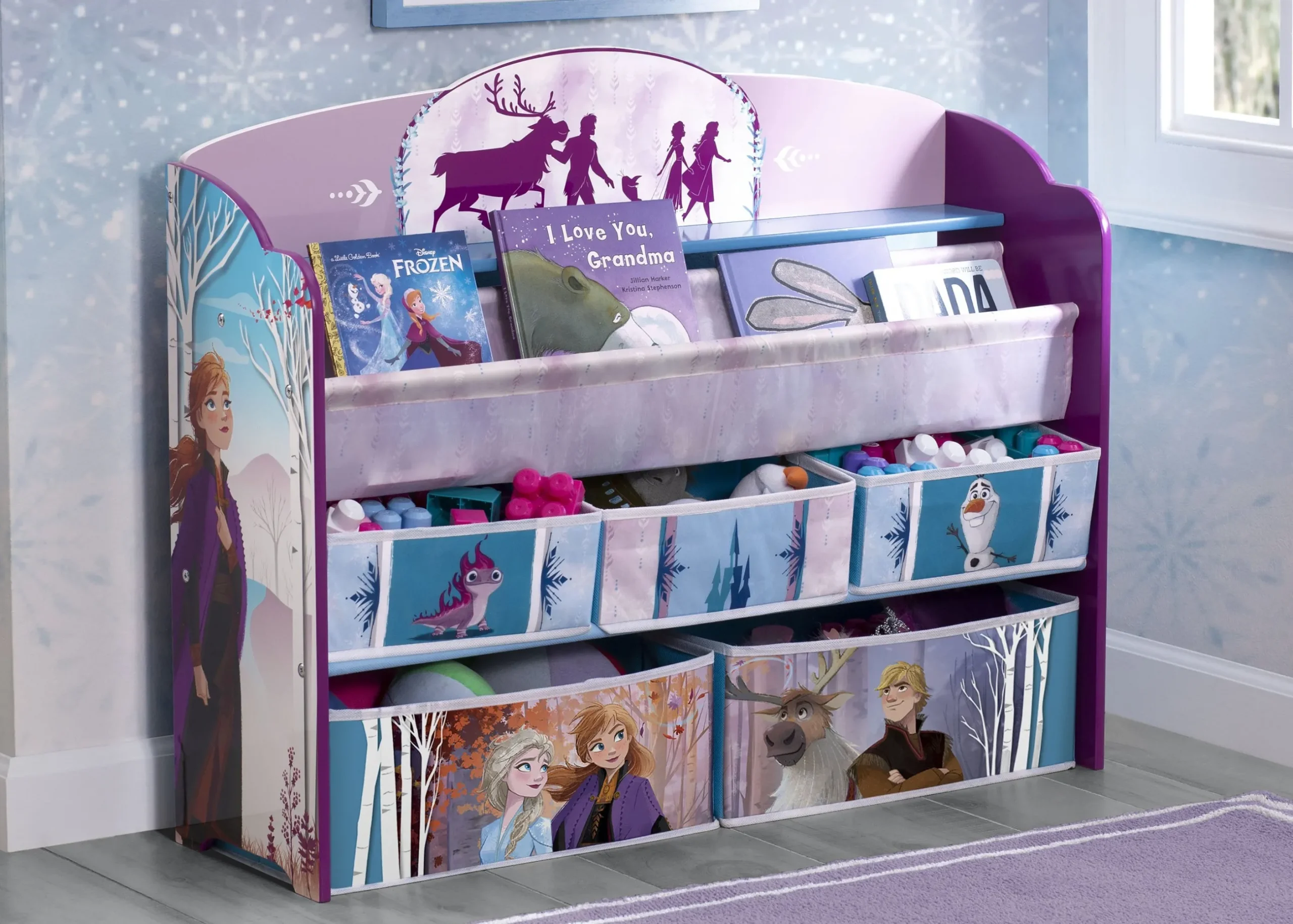 Toy Storage & Bookcases|Book & Toy Storage*Delta Children Frozen II Deluxe Toy and Book Organizer