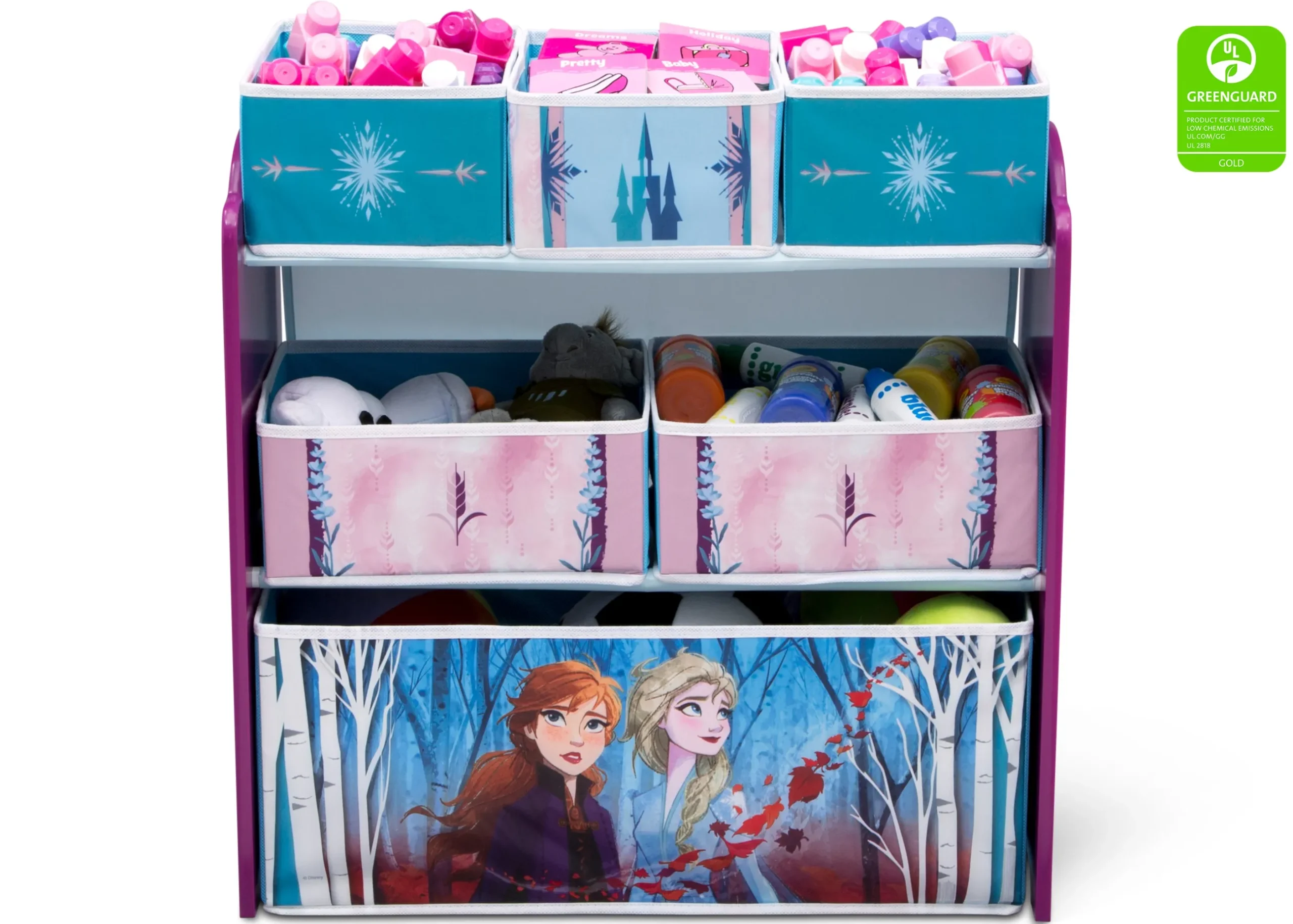 Toy Storage & Bookcases|Book & Toy Storage*Delta Children Frozen II Design and Store 6 Bin Toy Organizer