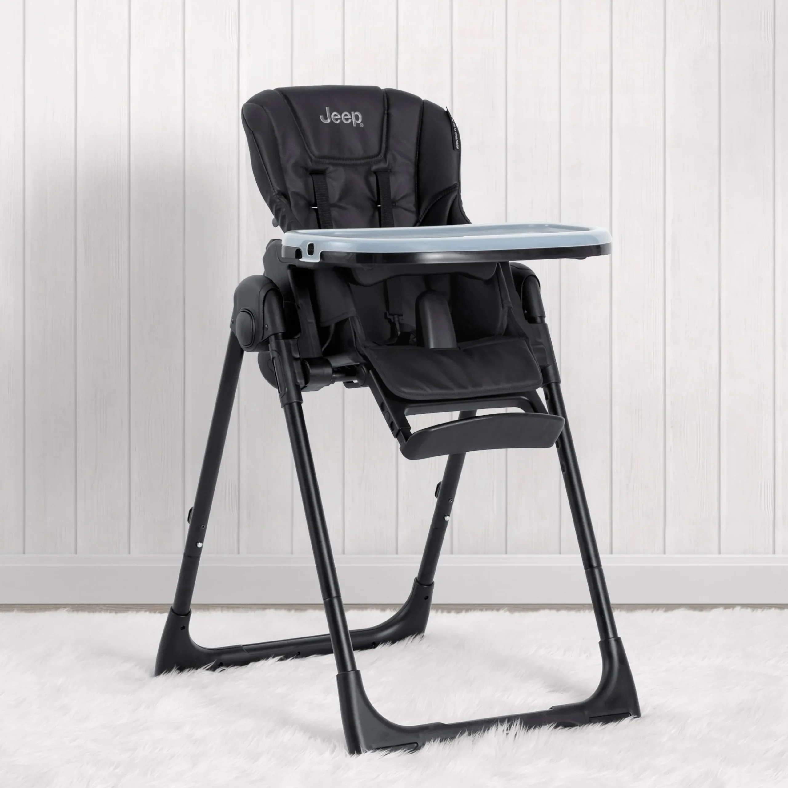 High Chairs & Boosters*Jeep Classic Black Convertible 2-in-1 High Chair for Babies and Toddlers with Adjustable Height, Recline & Footrest