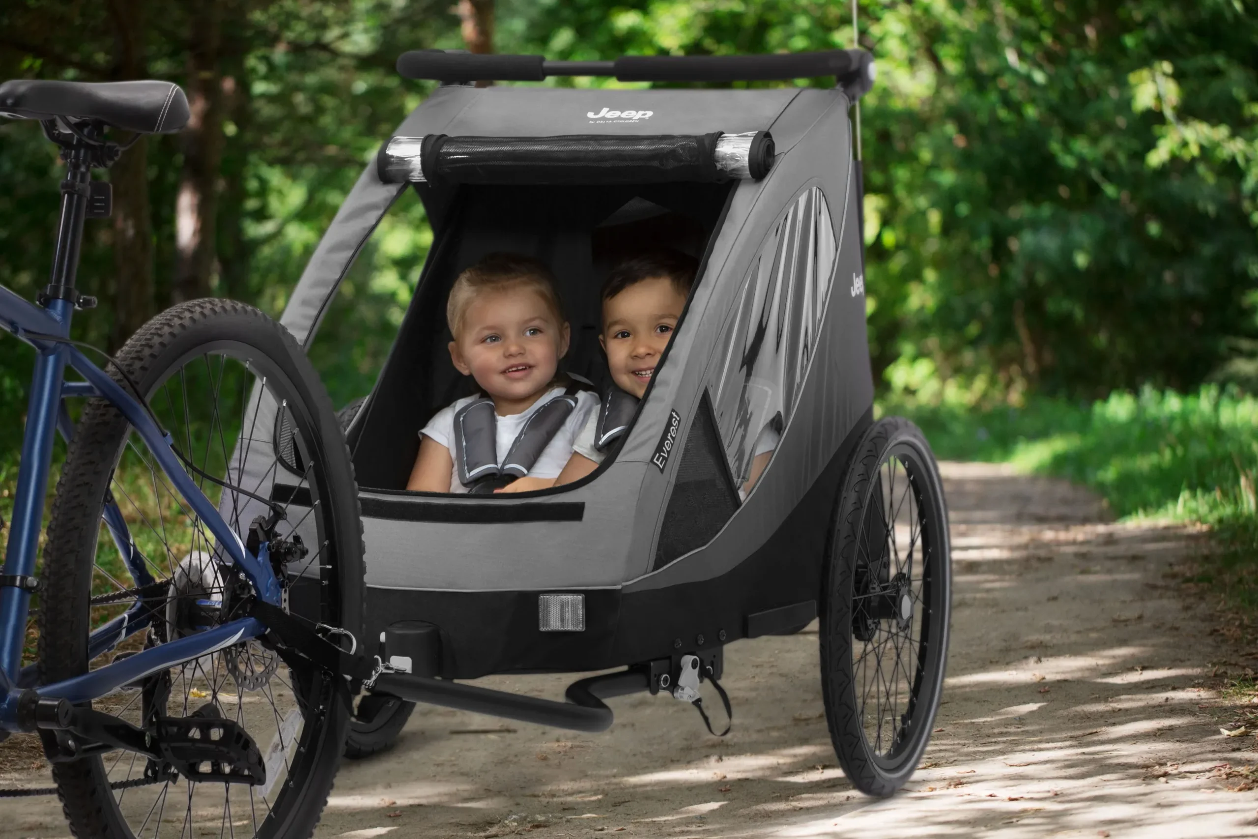 Strollers|Strollers*Jeep Everest 2-in-1 Child Bike Trailer and Stroller for 2 Kids