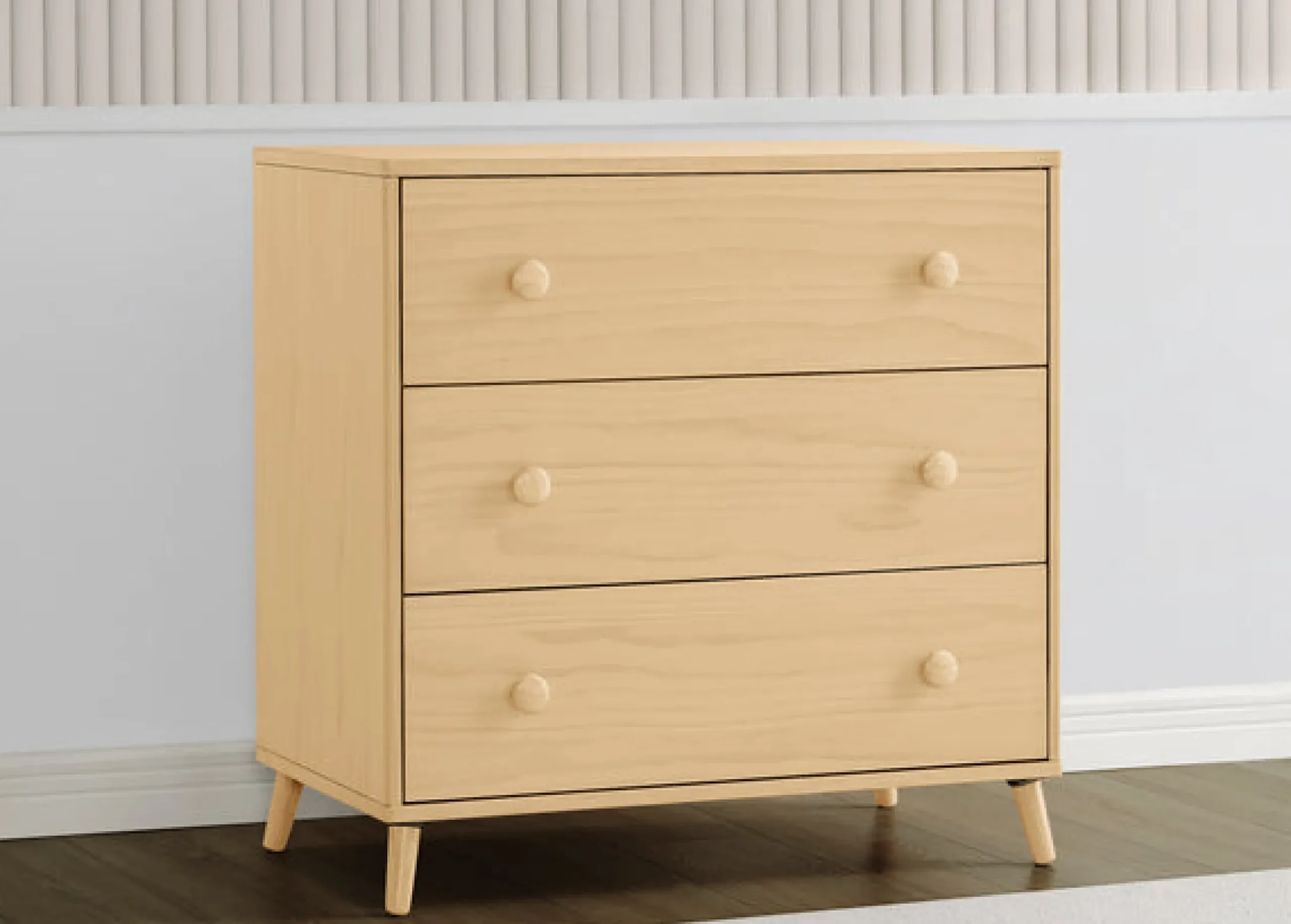 Dressers & Changing Tables|Dressers*Delta Children Jordan 3 Drawer Dresser with Interlocking Drawers Natural (746)