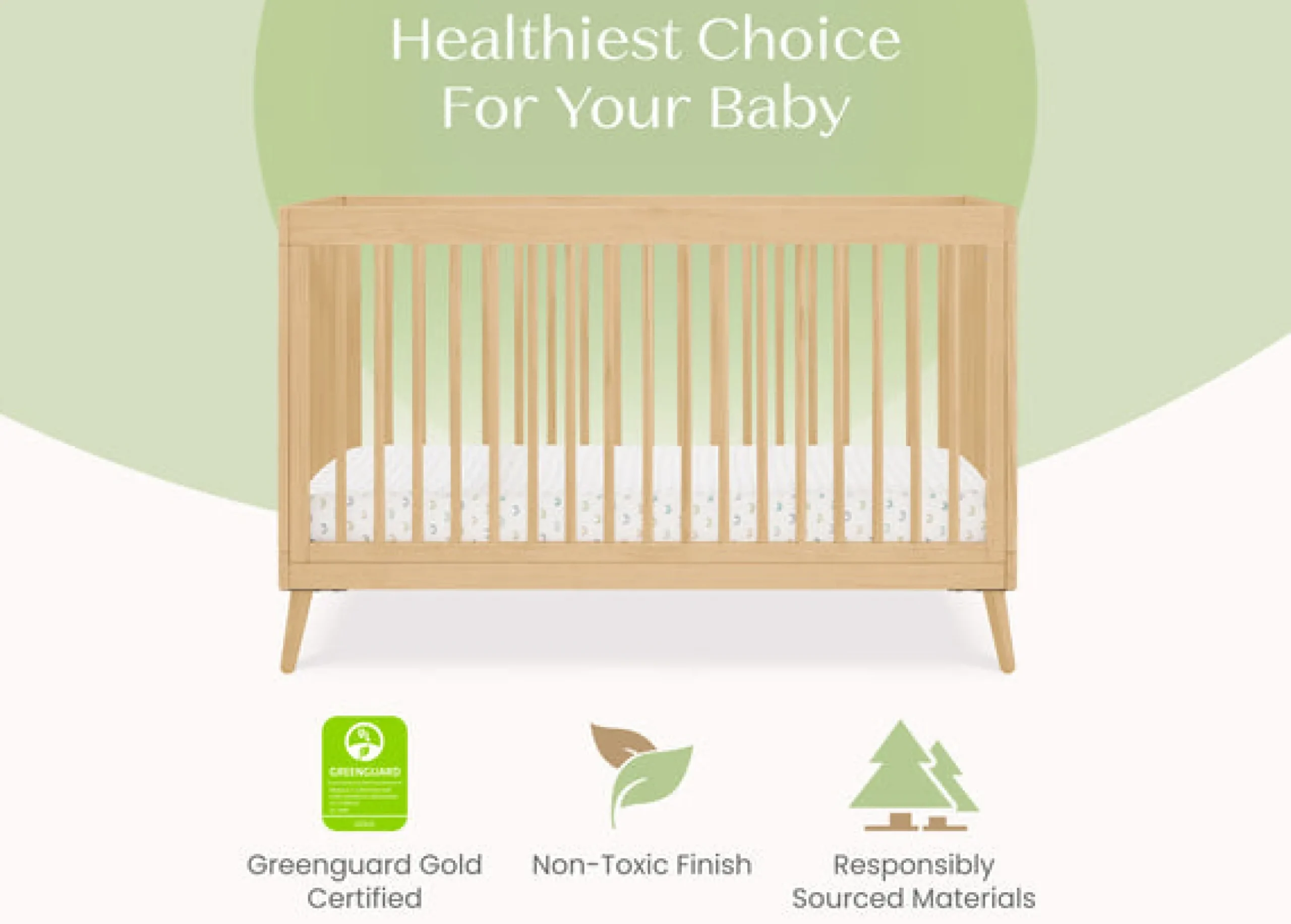 Baby Cribs*Delta Children Jordan 4-in-1 Convertible Crib Natural (746)