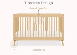 Baby Cribs*Delta Children Jordan 4-in-1 Convertible Crib Natural (746)