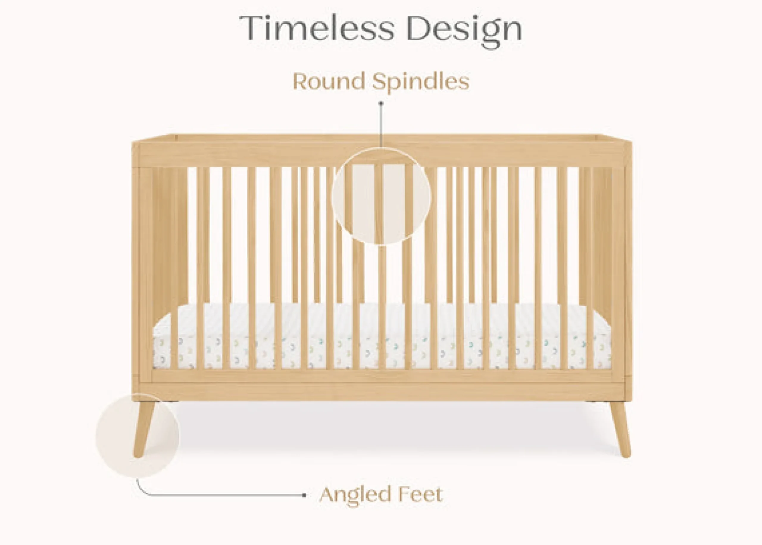 Baby Cribs*Delta Children Jordan 4-in-1 Convertible Crib Natural (746)