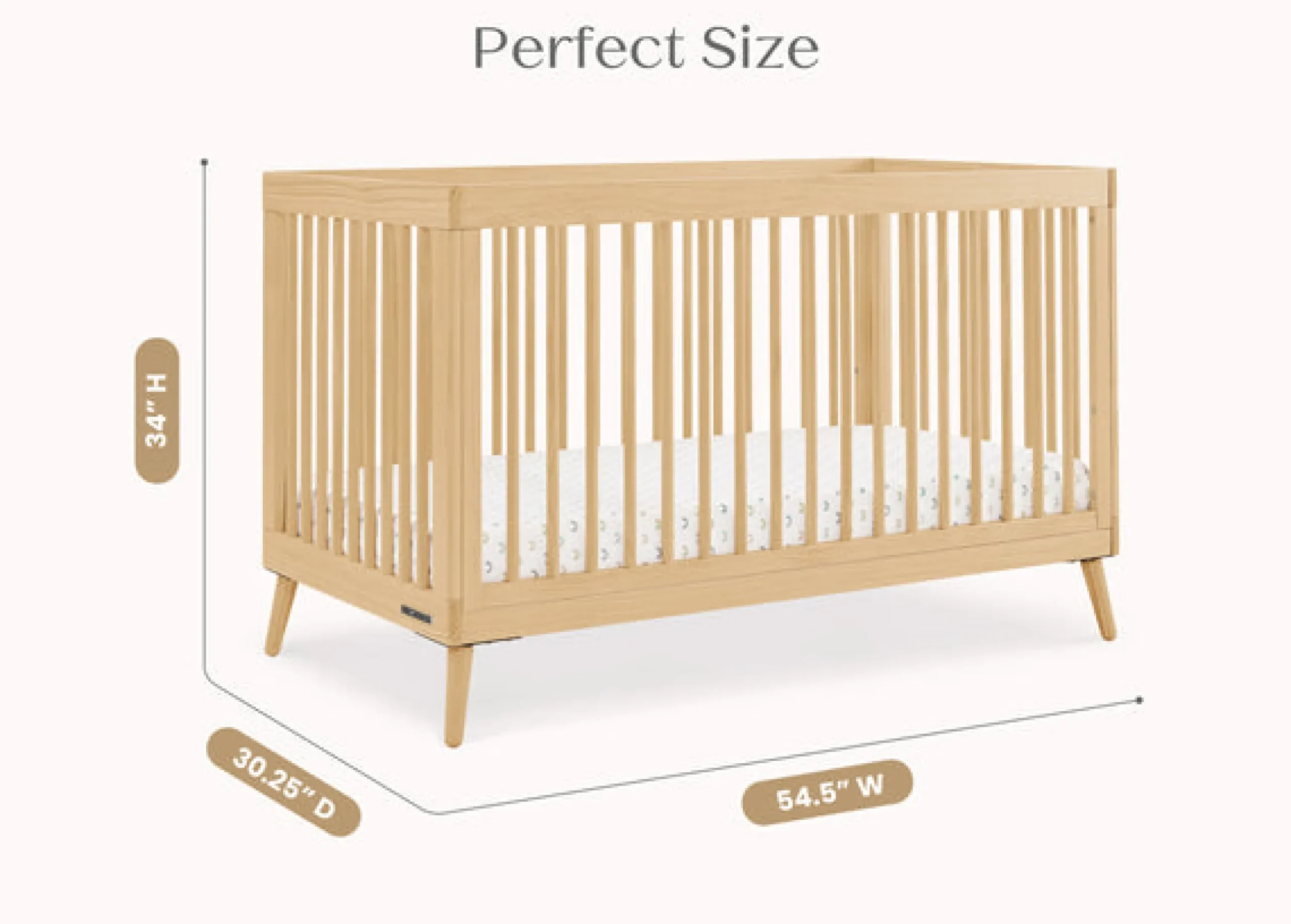 Baby Cribs*Delta Children Jordan 4-in-1 Convertible Crib Natural (746)