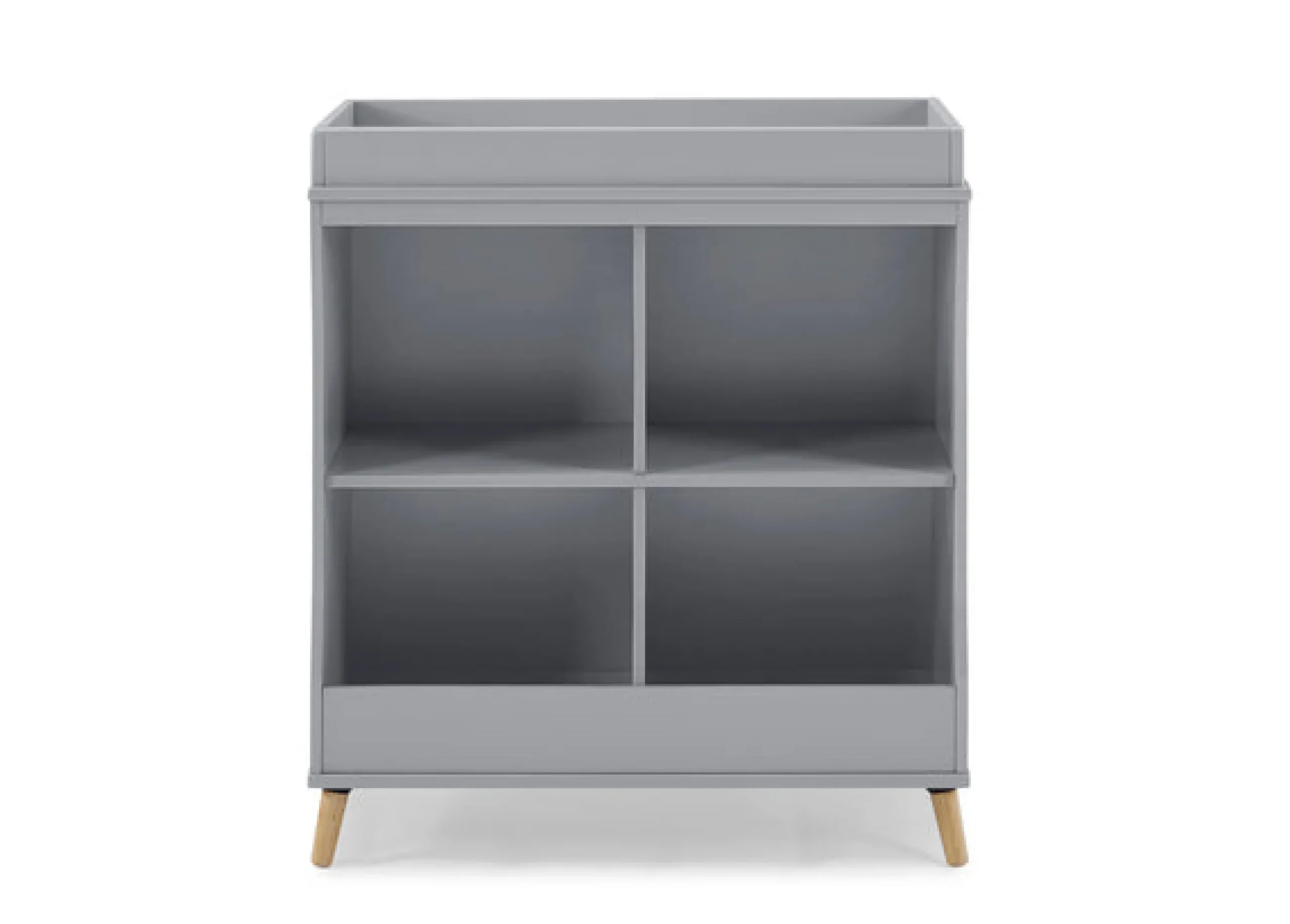 Dressers & Changing Tables|Dressers*Delta Children Jordan Storage Changing Table Grey with Natural (1359)